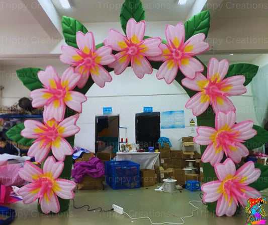 Inflatable Daisy Archway For Weddings, Festivals And More. Botanical Party Props