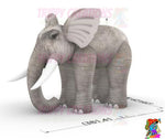 Gray elephant figurine on a white background with 'Trippy Creations' branding.