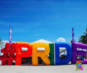 Inflatable Rainbow 'PRIDE' Decorative Word For Pride Month Events