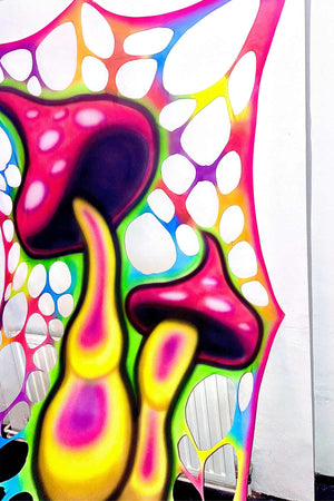 UV Psychedelic Mushroom Bespoke Art Web