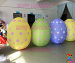 Oversized Easter Egg Inflatable Decoration with 7 Unique Design Patterns