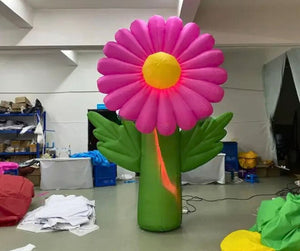 Giant 3.5m Neon Pink Inflatable Flower Decoration