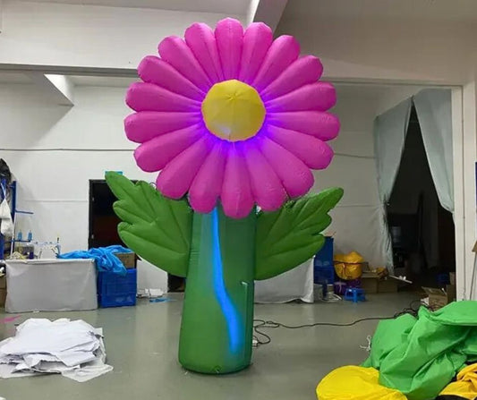 Giant 3.5m Neon Pink Inflatable Flower Decoration