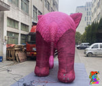 Inflatable elephant sculpture for whimsical outdoor displays