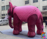 Large pink elephant prop for party and stage décor
