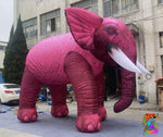 Giant inflatable pink elephant decoration for events and festivals
