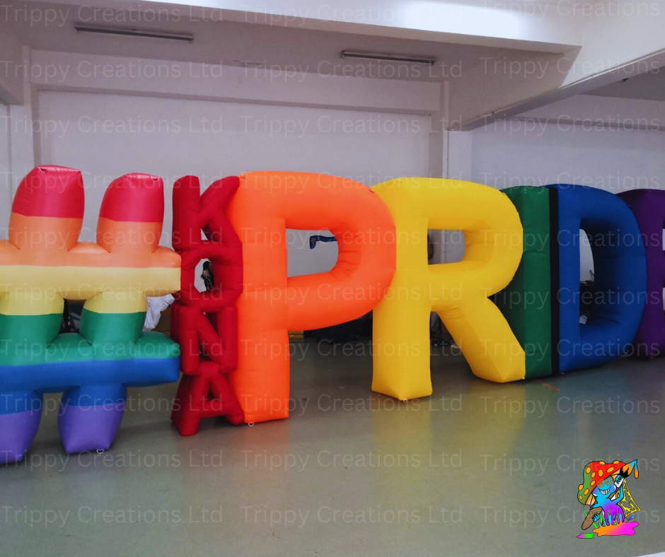 Inflatable Rainbow 'PRIDE' Decorative Word For Pride Month Events