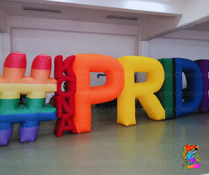 Inflatable Rainbow 'PRIDE' Decorative Word For Pride Month Events