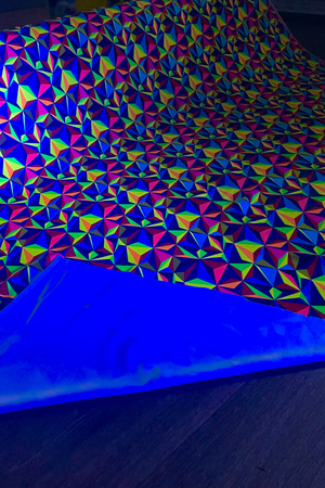 UV-Reactive Geometric Print Lycra Fabric