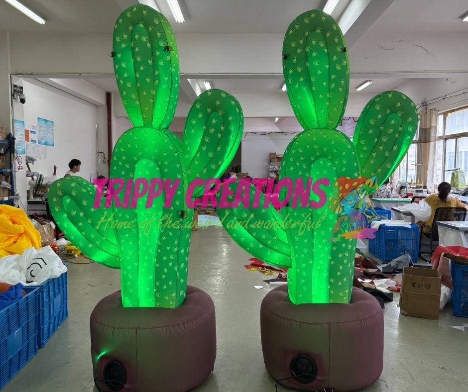Giant 3m cactus inflatable for tropical party decor and festival setups