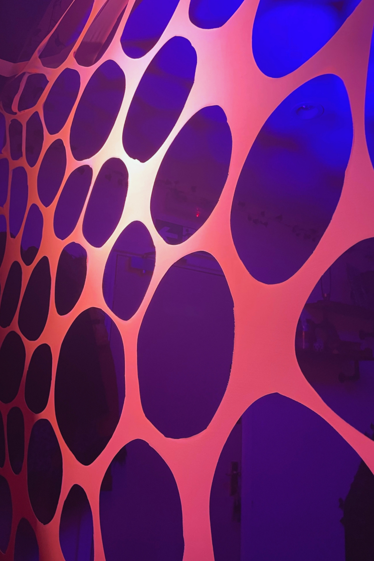 UV Reactive Orange Polka Dot Event Decorations