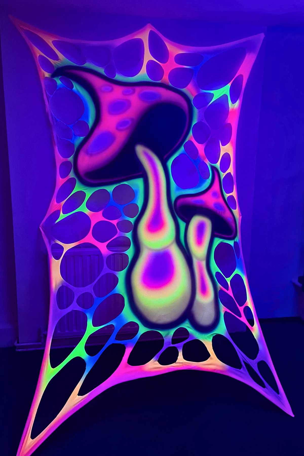 UV Psychedelic Mushroom Bespoke Art Web