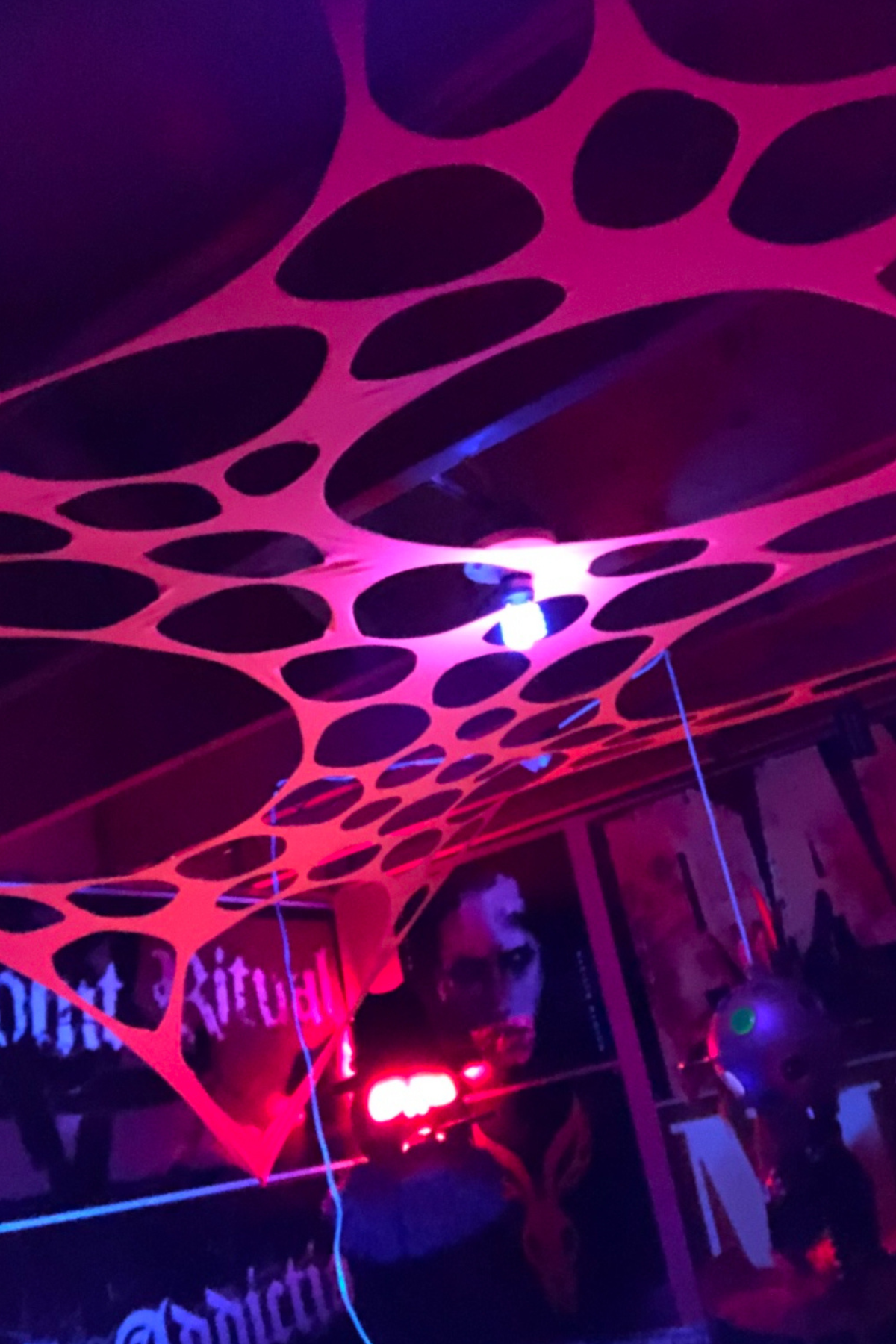 Neon UV pink décor for hire for immersive party experiences