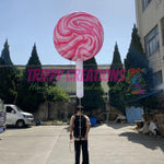 Large inflatable candy lollipop parade display prop for roaming performers