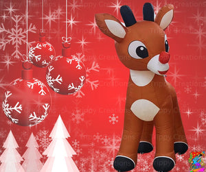 Giant Festive Reindeer Inflatable Event Decoration Props