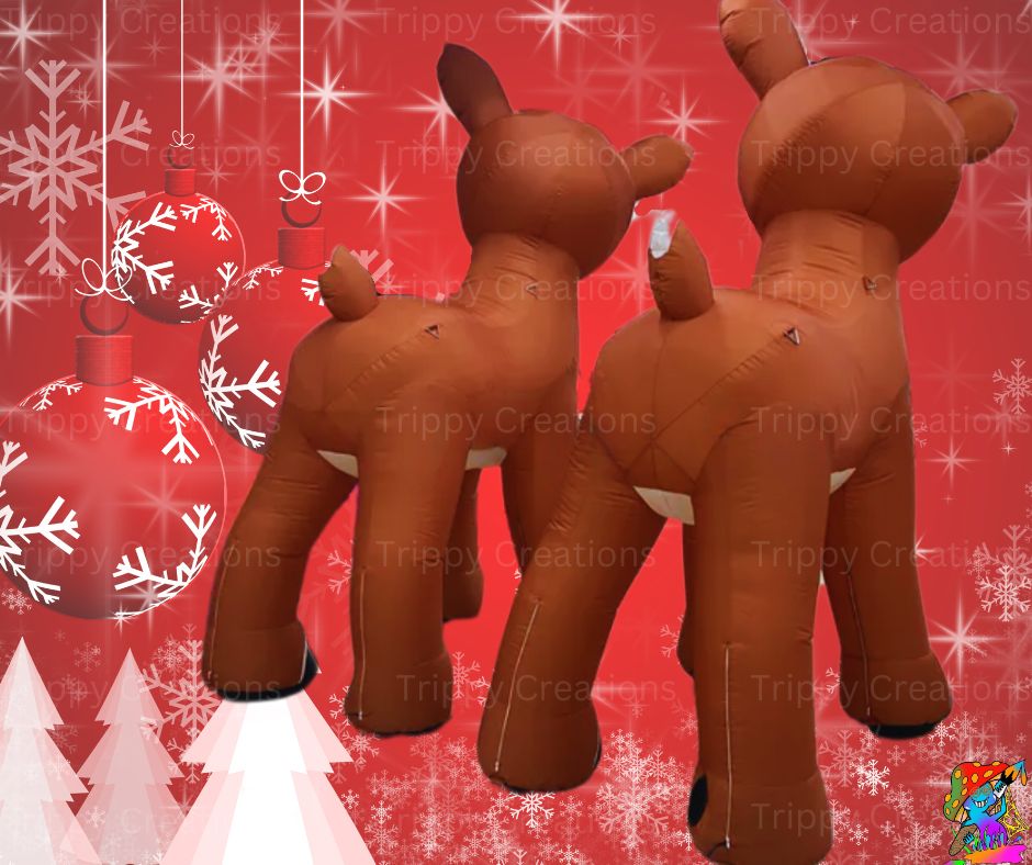 Giant Festive Reindeer Inflatable Event Decoration Props