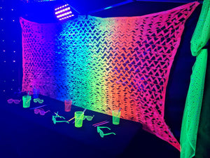 Custom Made Magical UV Rainbow Camo Net Decoration