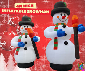 GIANT Inflatable Christmas Decoration Bundle | Deer, Xmas Tree, Snowman, Santa, Candy-cane