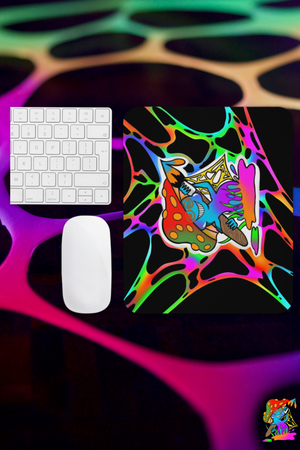 Trippy Psychedelic mushroom Mouse Pad