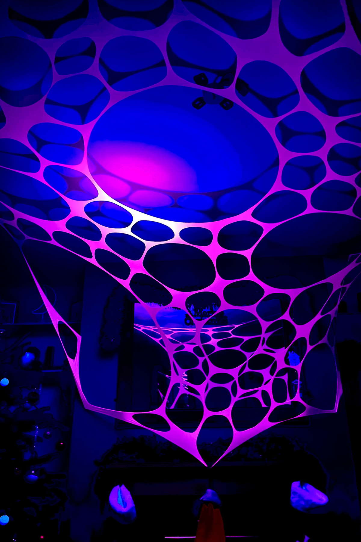 Psychedelic UV pink event decorations for hire