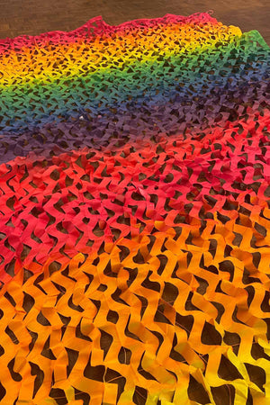 Giant UV Rainbow Camo Net Decoration