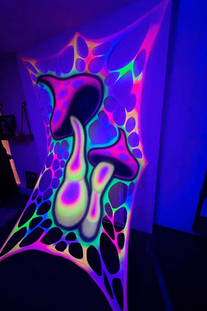 UV Psychedelic Mushroom Bespoke Art Web