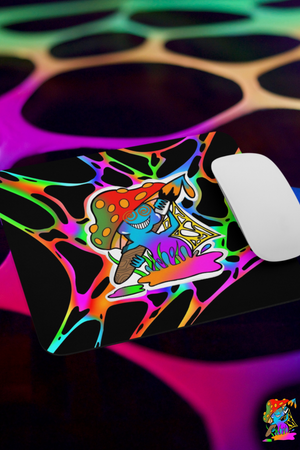 Trippy Psychedelic mushroom Mouse Pad