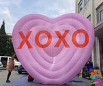 Personalized inflatable heart decoration with custom text