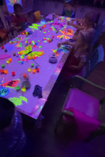 UV painting class with neon colors for festivals
