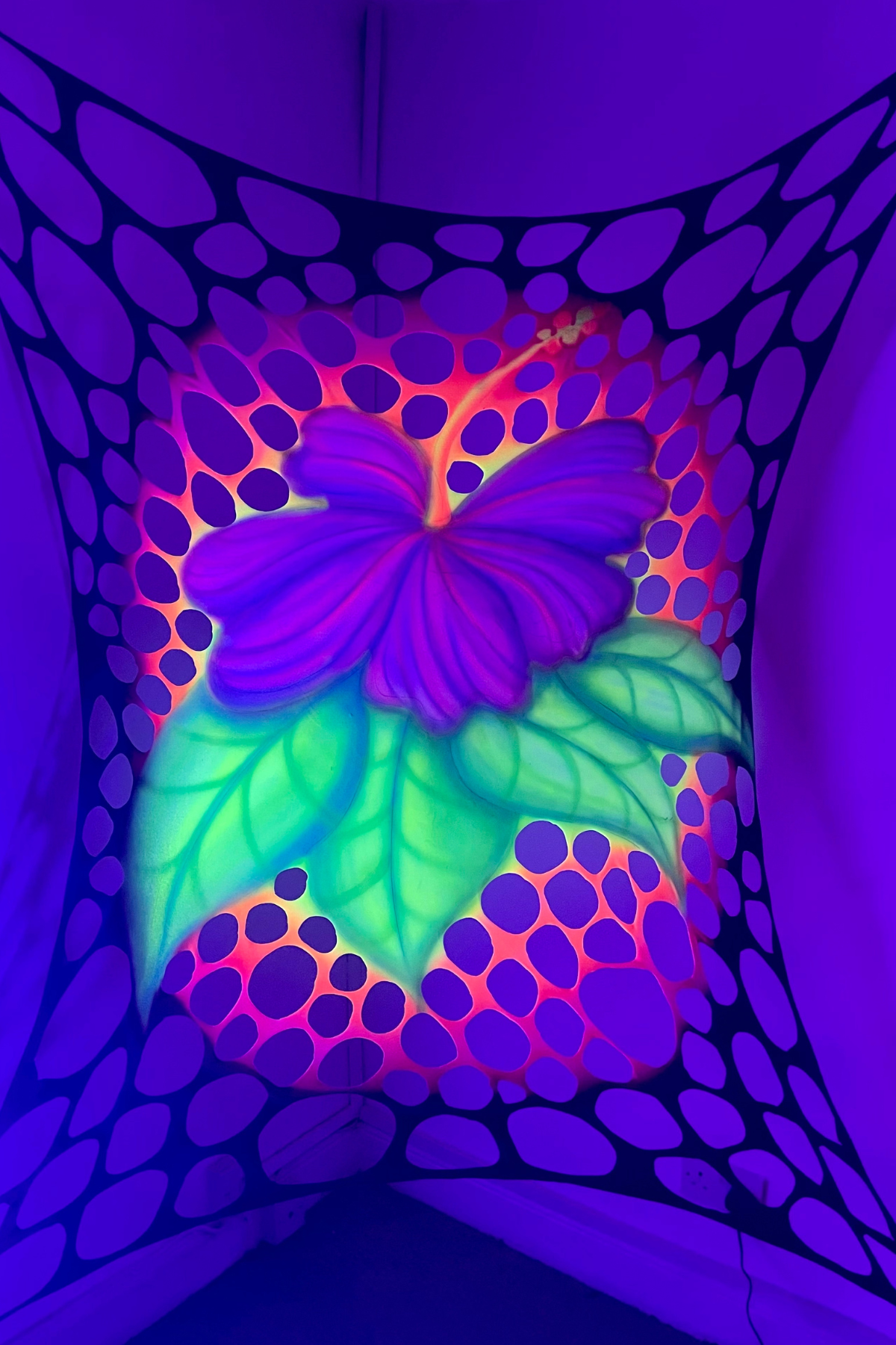 UV Purple Lotus Flower Bespoke Art Web