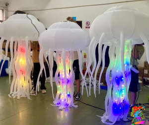 Pack Of 5 2m Size LED Jelly Fish Inflatable Event Decorations