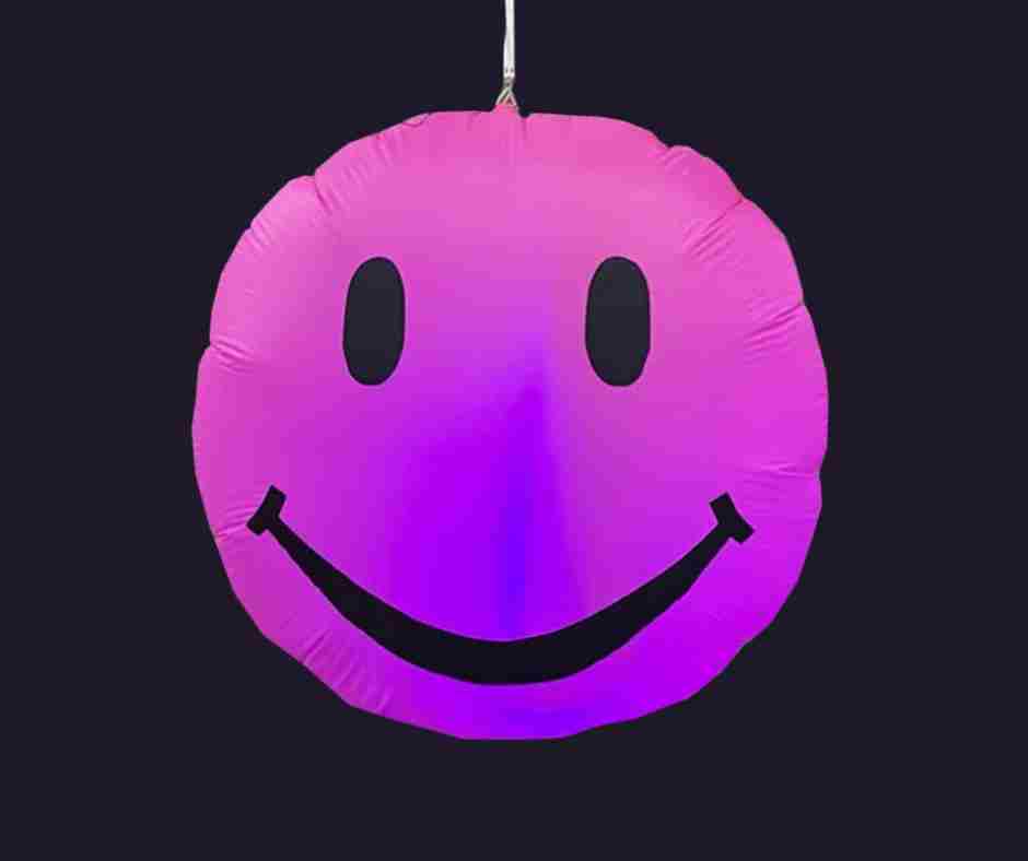 LED Inflatable Hanging, Happy Face Decoration β Trippy Creations