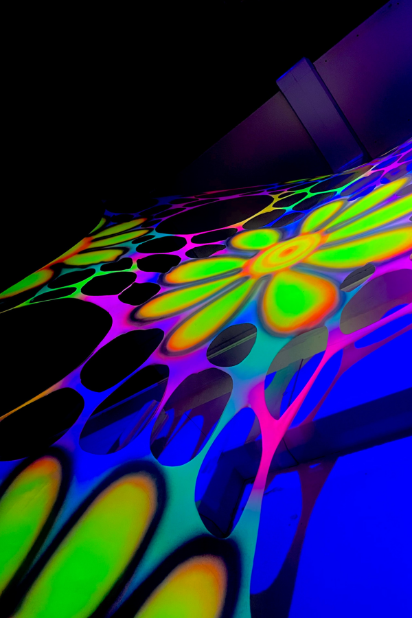 UV-Reactive Trippy Daisy Wall Hanging For Events & Festivals