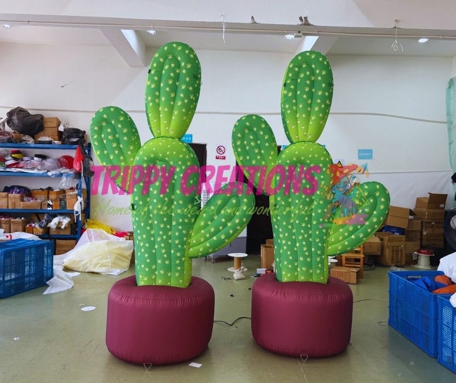 Wild West inflatable cactus decoration for cowboy party and desert-themed events