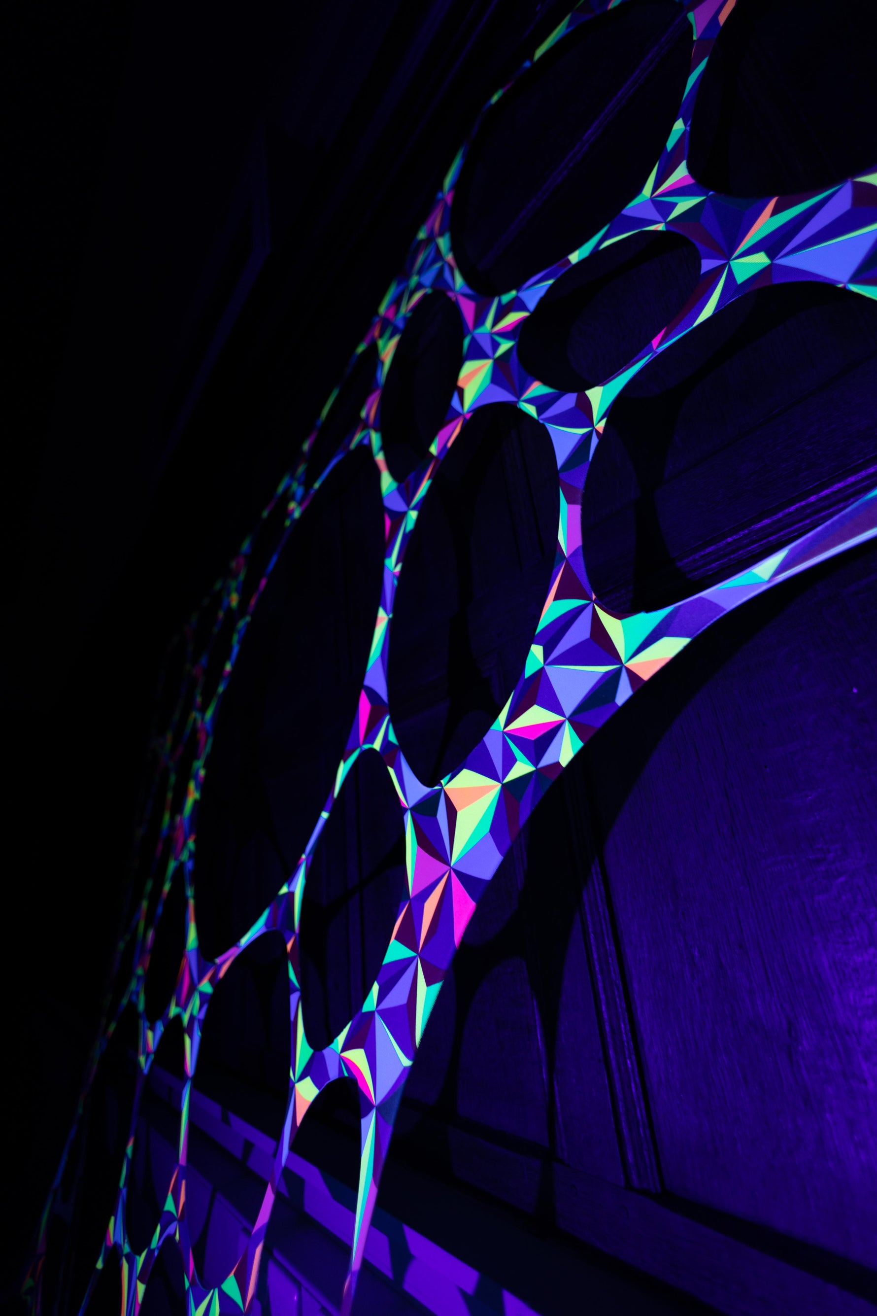 Vibrant neon tapestry decorations for immersive experiences