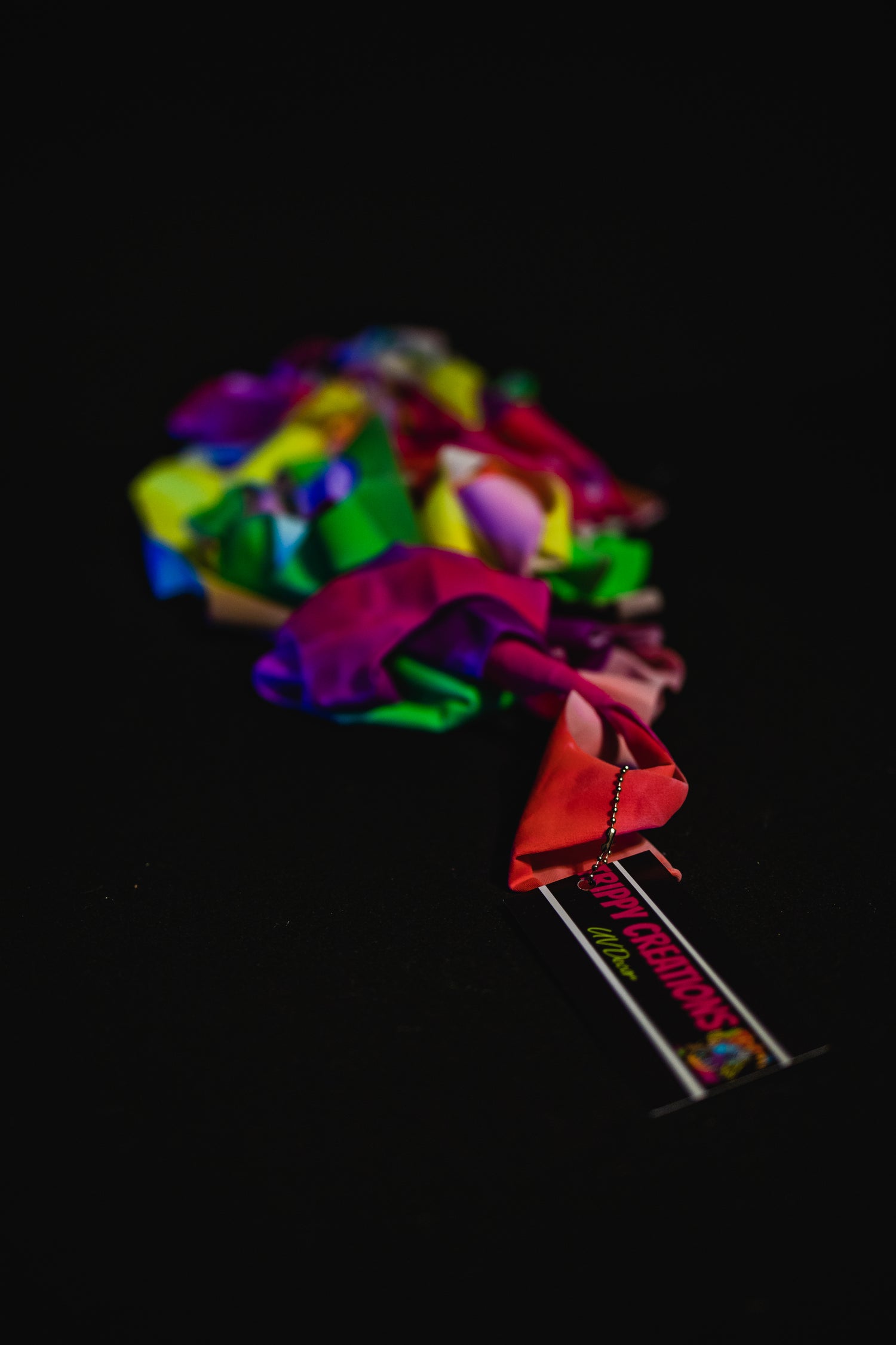 UV neon rainbow wall décor hire for parties and events