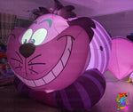 Outdoor event inflatable Cheshire Cat statue for themed parties