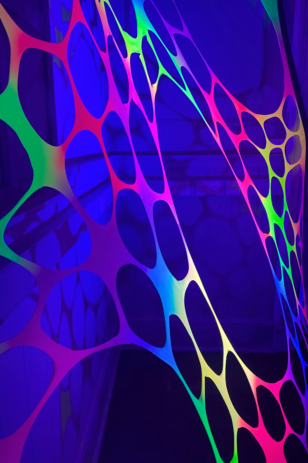 UV Reactive Rainbow Polka Dot Decorations - Trippy Creations