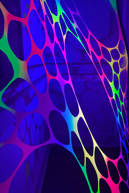UV Reactive Rainbow Polka Dot Decorations