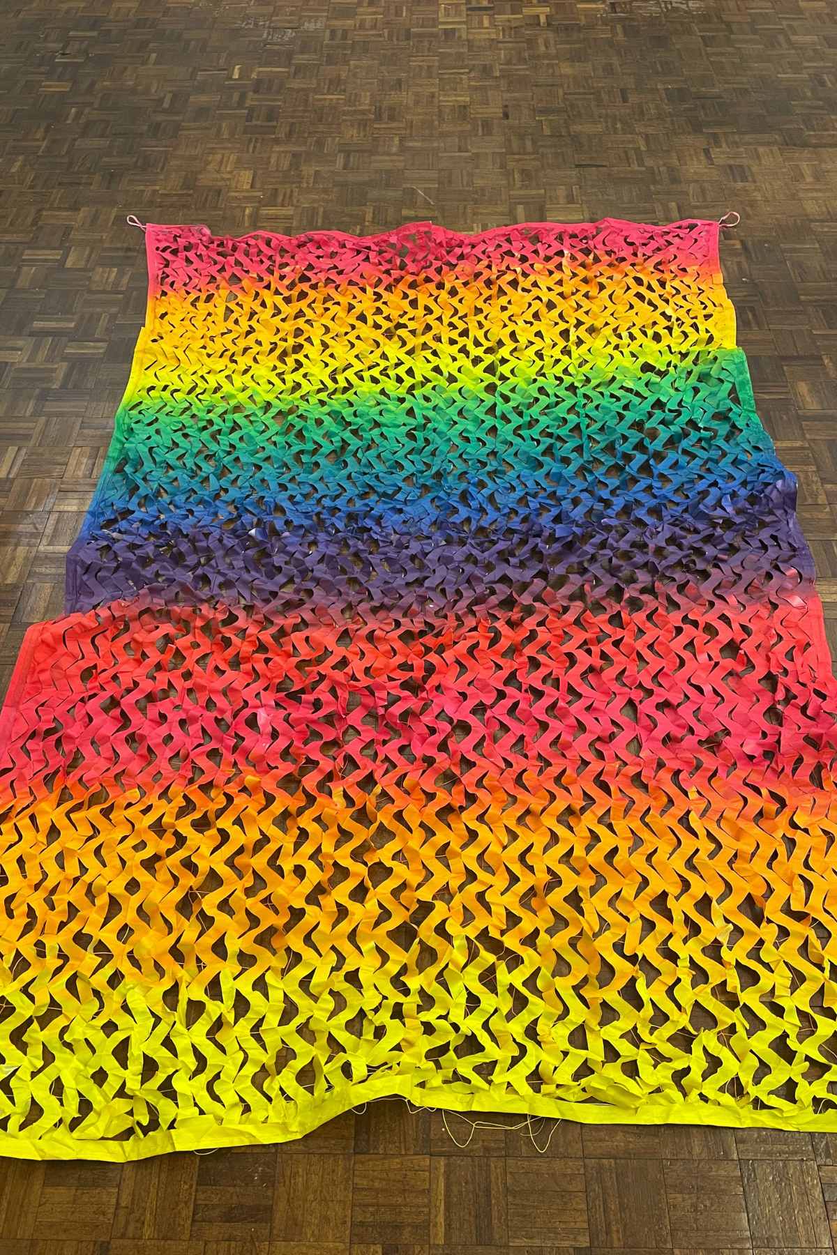 Giant UV Rainbow Camo Net Decoration