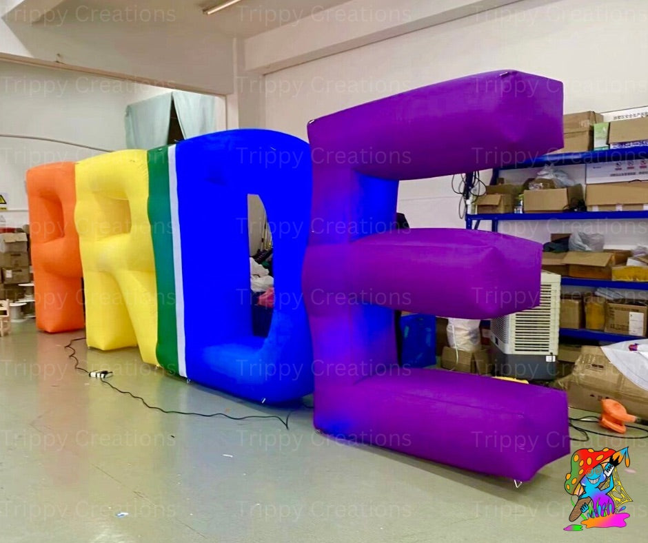 Inflatable Rainbow 'PRIDE' Decorative Word For Pride Month Events