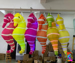 Neon inflatable seahorse decoration for events

