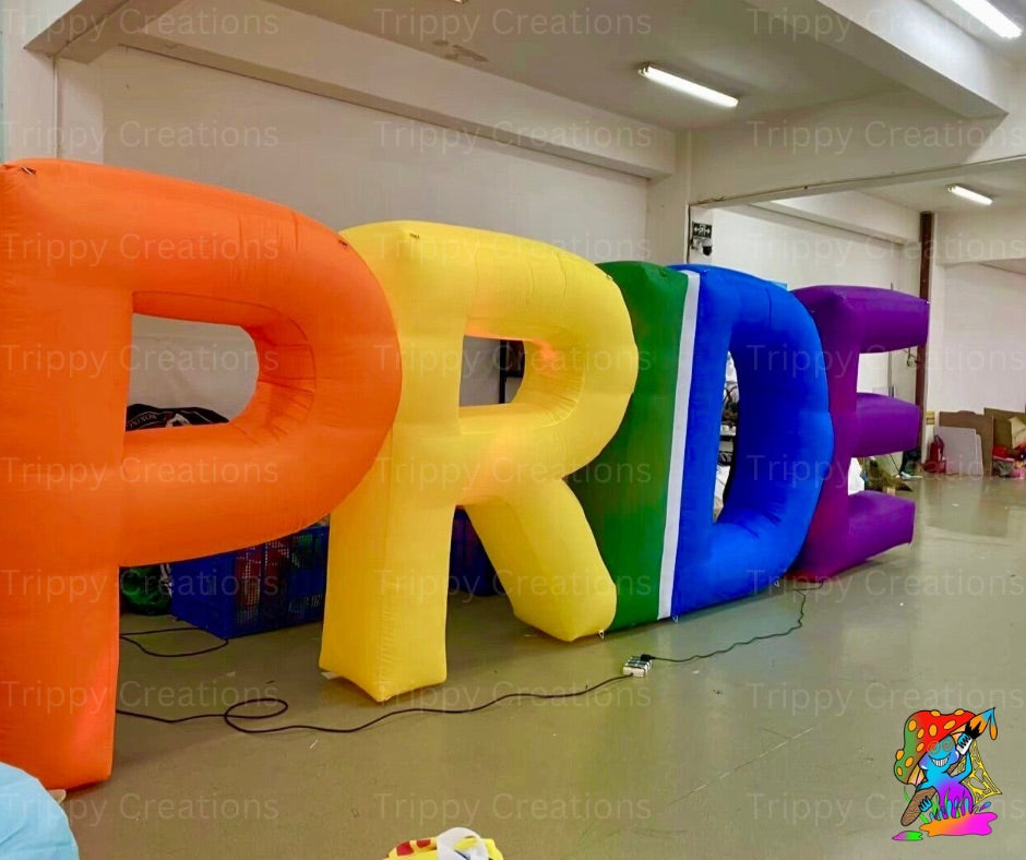 Inflatable Rainbow 'PRIDE' Decorative Word For Pride Month Events