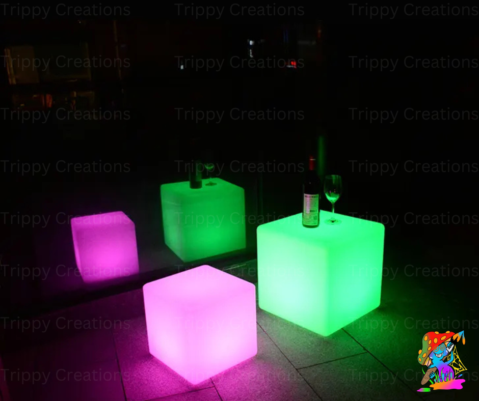 Multicolour LED event props cube

