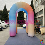 Reusable commercial LED inflatable rainbow arch used for exhibitions, promotional events and branded experiences.