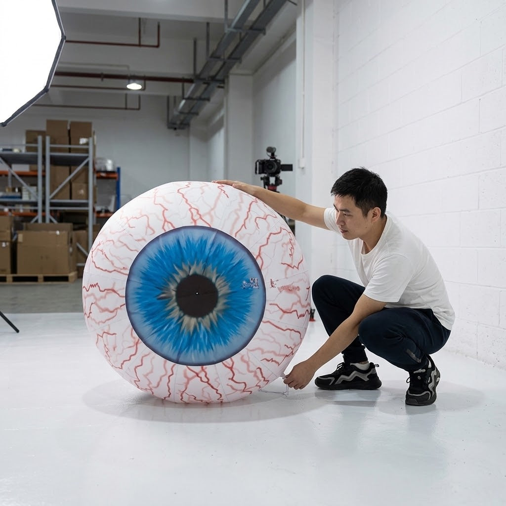 Giant LED Inflatable Eye Ball Event Decorations