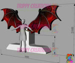 quick inflate bat wings with built in fan and LED lights for event setup