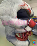 Halloween clown skull inflatable prop designed for immersive event decorations