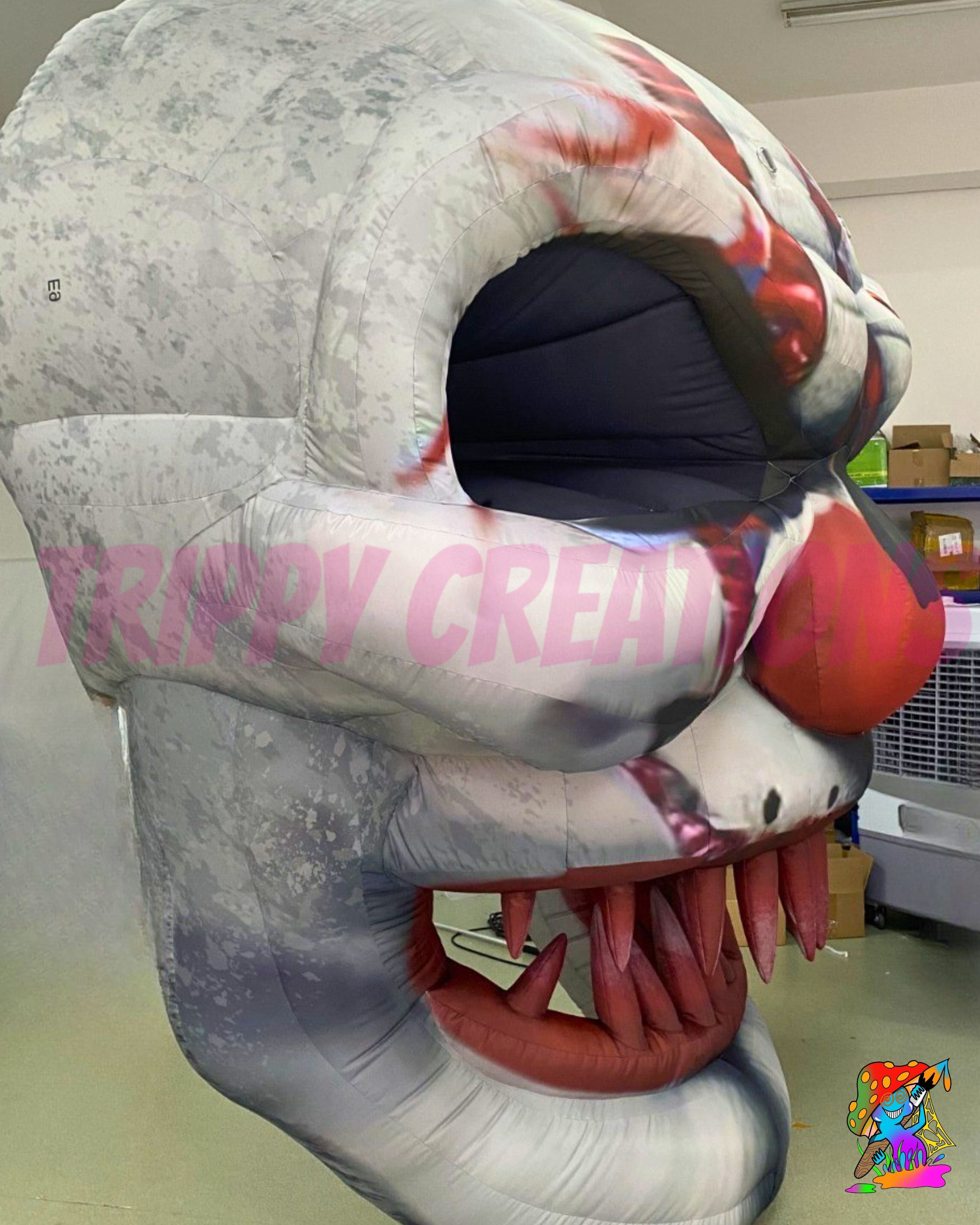 Halloween clown skull inflatable prop designed for immersive event decorations