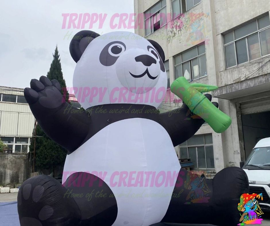 giant inflatable panda 5m LED zoo themed event decor
